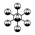 Network Icon Vector Symbol Group of People and Teamwork of Connected Business Person Royalty Free Stock Photo