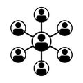 Network Icon Vector Symbol Group of People and Teamwork of Connected Business Person Royalty Free Stock Photo