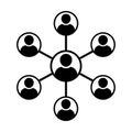 Network Icon Vector Symbol Group of People and Teamwork of Connected Business Person Royalty Free Stock Photo