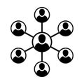 Network Icon Vector Symbol Group of People and Teamwork of Connected Business Person Royalty Free Stock Photo