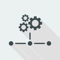 Network icon - Working gears Royalty Free Stock Photo