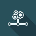 Network icon - Working gears Royalty Free Stock Photo