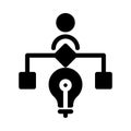 Network idea vector glyph flat icon Royalty Free Stock Photo
