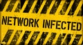 Network infection alert sign, vector Royalty Free Stock Photo