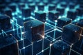 Network Of Interconnected Cubes Blockchain Royalty Free Stock Photo