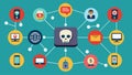 A network of interconnected devices all designed to spread misinformation and exploit peoples deepest fears and