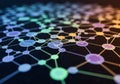 A network of interconnected nodes is shown, with a vibrant array Royalty Free Stock Photo