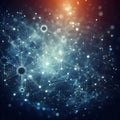 A network of interconnected points or nodes, which are linked by lines to form a complex web Royalty Free Stock Photo