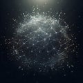 A network of interconnected points or nodes, which are linked by lines to form a complex web Royalty Free Stock Photo