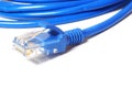 Network internet cable on white