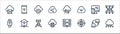 network line icons. linear set. quality vector line set such as connection, world, cloud, smartwatch, pair, update, data transfer