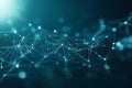 Network of lines connecting glowing dots forming abstract background Royalty Free Stock Photo