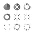 Network loading set icons on white background Royalty Free Stock Photo