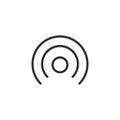 Network logo circle design, wireless logo. radio sound cell waves icon. Vector illustration isolated on white background