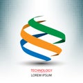 Network logo and technology concept design