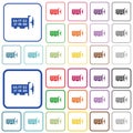 Network mac address outlined flat color icons Royalty Free Stock Photo