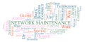 Network Maintenance word cloud. Royalty Free Stock Photo