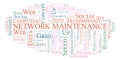 Network Maintenance word cloud. Royalty Free Stock Photo