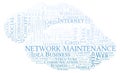 Network Maintenance word cloud. Royalty Free Stock Photo