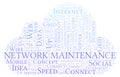 Network Maintenance word cloud. Royalty Free Stock Photo