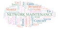 Network Maintenance word cloud. Royalty Free Stock Photo