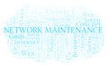 Network Maintenance word cloud. Royalty Free Stock Photo
