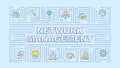 Network management turquoise word concept