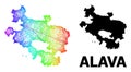 Network Map of Alava Province with Spectrum Gradient