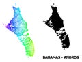 Network Map of Bahamas - Andros Island with Spectrum Gradient