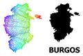 Network Map of Burgos Province with Spectral Gradient