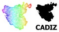 Network Map of Cadiz Province with Spectral Gradient