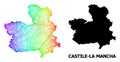 Network Map of Castile-La Mancha Province with Spectrum Gradient