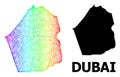 Network Map of Dubai Emirate with Spectrum Gradient