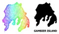Network Map of Gambier Island with Spectrum Gradient