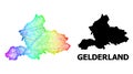 Network Map of Gelderland Province with Rainbow Colored Gradient