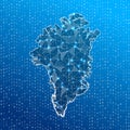 Network map of Greenland. Royalty Free Stock Photo