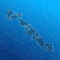 Network map of Musha Cay. Royalty Free Stock Photo
