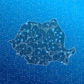 Network map of Romania. Royalty Free Stock Photo