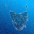 Network map of Tasmania. Royalty Free Stock Photo