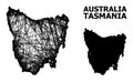 Network Map of Tasmania Island Royalty Free Stock Photo