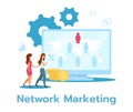 Network marketing flat vector illustration