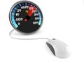 Network meter with computer mouse Royalty Free Stock Photo