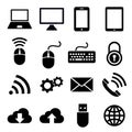 Network and mobile devices icons