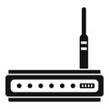 Network modem icon simple vector. Internet router