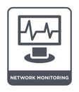 network monitoring icon in trendy design style. network monitoring icon isolated on white background. network monitoring vector