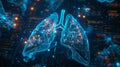 A network of nanosized sensors p throughout the respiratory system connected to a 6G network for early detection and
