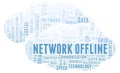 Network Offline word cloud.