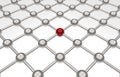 Network path array - red sphere Royalty Free Stock Photo