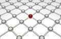 Network path array - red sphere Royalty Free Stock Photo