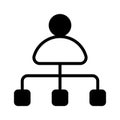 Network of people with connections, symbolizing team networking